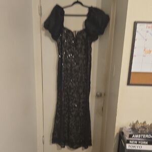 ✨ SHEIN Black Sequin Floor-Length Dress | 3XL ✨